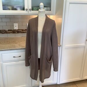 Blakeley Women's Taupe Open-Front Sweater Cardigan OS